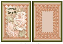 Deepest Sympathy Roses with Diamond Edge and Insert Panel