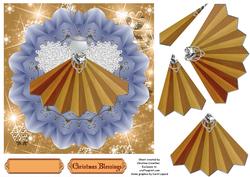 Golden Pleated Christmas Angel Blessings