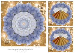 Golden Pleated Christmas Angel Blessings Insert