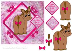 Cute Donkey Does My Bum Look Big Happy Birthday Sweet Cheeks