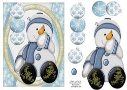 Giggling Snowman - Blue