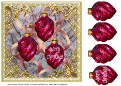 Red Baubles Merry Christmas