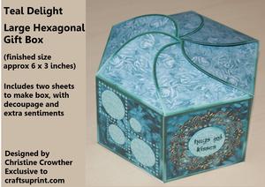 Teal Delight Large Hexagonal Gift Box Mini Kit