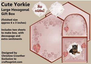 Cute Yorkie Large Hexagonal Gift Box Mini Kit