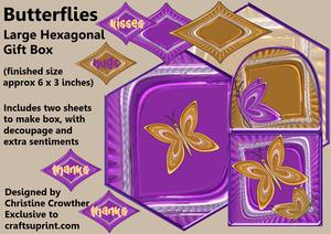 Butterflies Large Hexagonal Gift Box Mini Kit