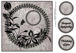 Floral Silhouette - Thinking of You - Deepest Sympathy
