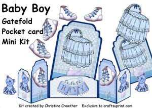 Baby Boy Gatefold Pocket Card Mini Kit