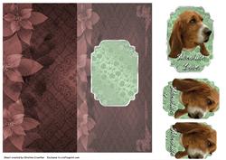 Absolute Love Basset Dl No Hole Fold Back Card