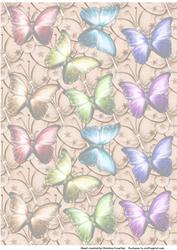 Butterflies on Butterflies Backing Paper - Cream