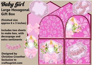 Baby Girl Cluster Large Hexagonal Gift Box Mini Kit
