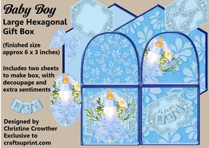 Baby Boy Cluster Large Hexagonal Gift Box Mini Kit