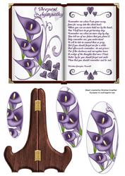 Lavender Calla Lilies Sympathy with Christina Rossetti Poem