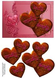 Truly Madly Deeply Pink Bronze - Wedding, Valentine, Romance