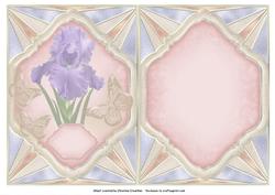 Iris on Stained Glass - Any Occasion Insert