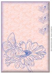 Butterfly Kiss Background in Pink and Blue