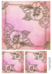 Hibiscus Frame Backing Paper 1