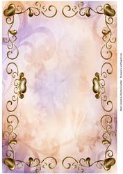 Copper Heart Framed Backing Paper 1