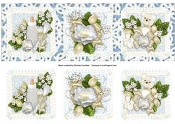 Baby Boy Clusters Triptych Large Dl Card