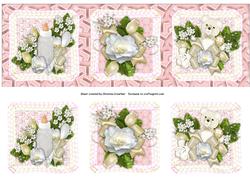 Baby Girl Clusters Triptych Large Dl Card