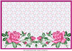 Pink Framed Rambling Rose Background