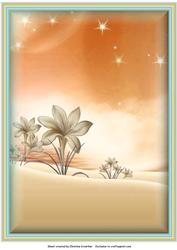 Fantasy Garden Background in Peach