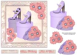 Dotty About Shoes! Purple & Peach