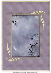 Framed Fantasy Background in Muted Lilac