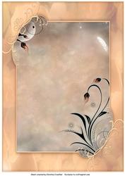 Framed Fantasy Background in Peachy Tones