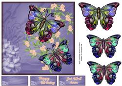 Beautiful Butterflies Birthday, Get Well, Any Occasion