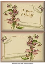 A Dream of Violets Vintage Insert