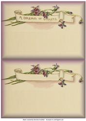 A Dream of Violets Vintage Insert with Banner
