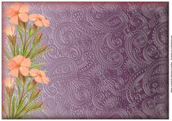 Glacier Carnation on Purple Paisley Background
