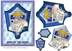 King of the Road - Blue - Fancy Shaped Pyramid