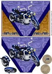 Motorbike Birthday Faux Envelope