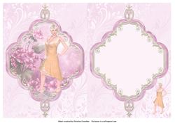 Roaring Twenties - Flapper Girl in the Pink Insert