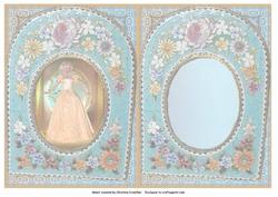 Golden Girl in Vintage Frame Insert