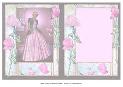 Pink Beauty in Pink Rose Vintage Frame Insert