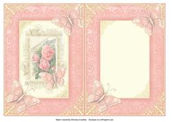 Vintage Seed Packet - Roses with Butterflies Insert