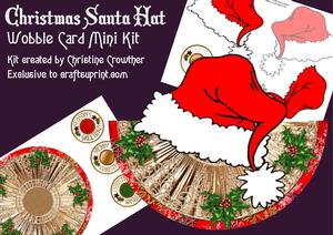 Christmas Santa Hat Topped Wobble Card Mini Kit