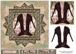 Fashion Diva - Eight Point Star Framed Studded Stilettos