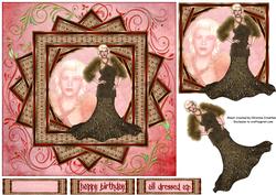 All Dressed Up - Eight Point Star Framed Lady
