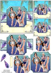 Hello Sailor Nautical Pinups - Torn Strip Square