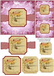Vintage Happy Christmas Time - Torn Strip Square