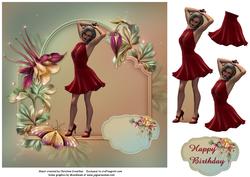 Norma Jean in Red Dress
