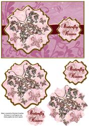 Butterfly Kisses Ornate Mat Double Pyramid