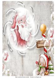 Santa in a Bubble Backing Paper