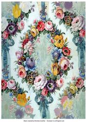 Vintage Floral Wreath Background