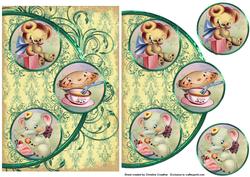 All Smiles Easy Cut Circular Swirl Frame Trio Card