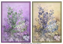 Two Vintage Floral Backgrounds