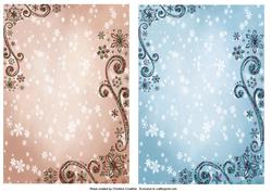 Christmas Snowflakes Backgrounds with Glitter Corner Detail